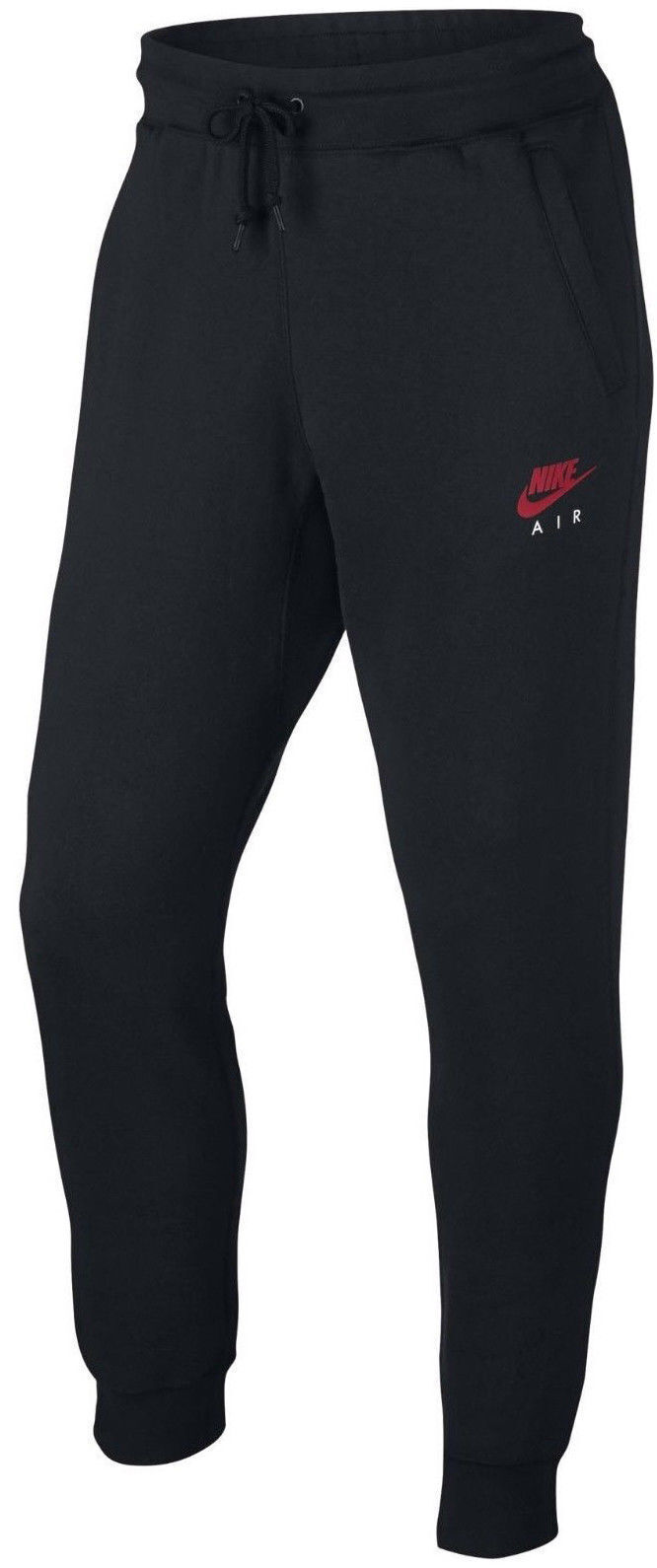nike black joggers with red tick